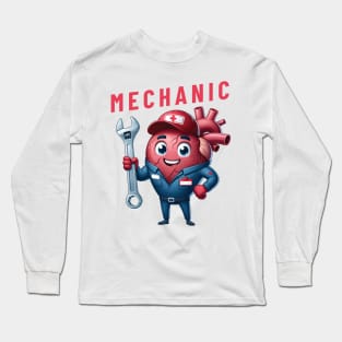 Heart mechanic funny gift for health workers Long Sleeve T-Shirt